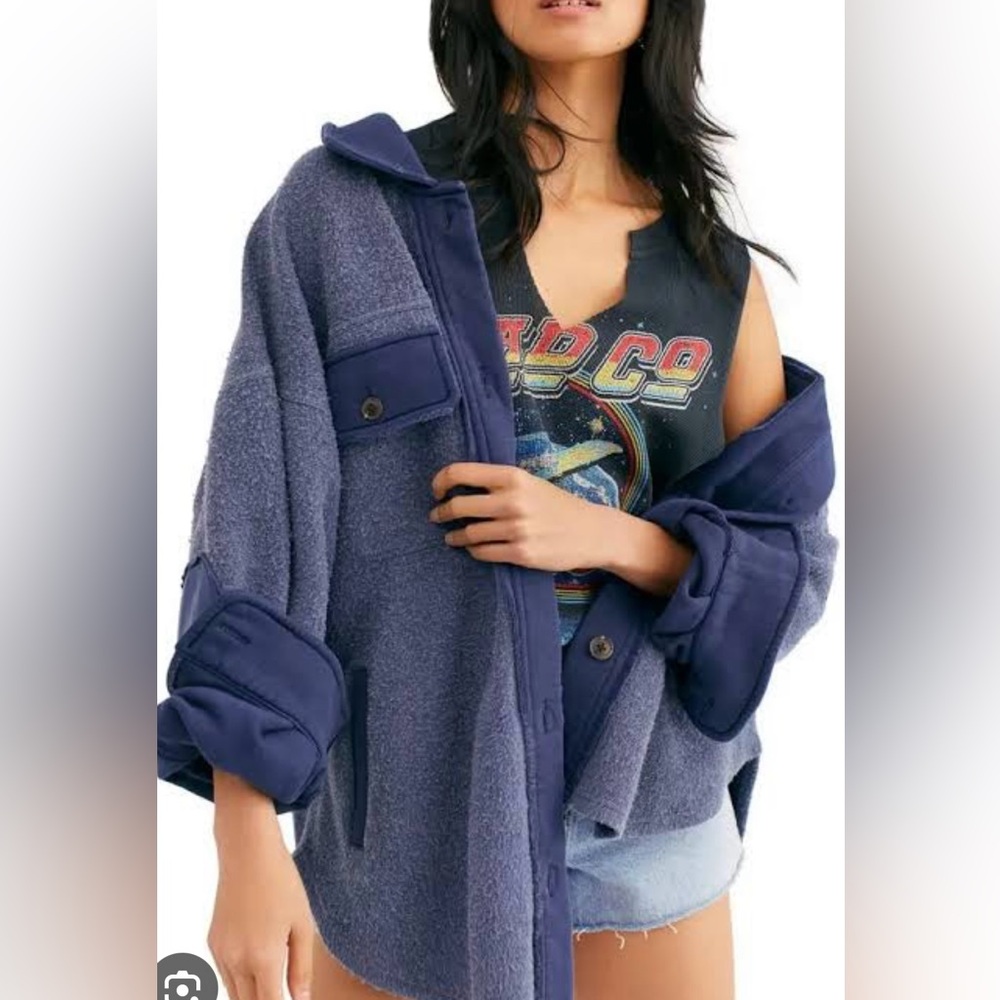 Free People Ruby Jacket in Indigo